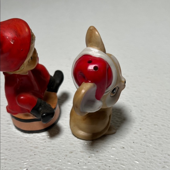 Vintage Cute Elf and Mouse Figurine Salt and Pepper Shakers  Very Old - Picture 2 of 6